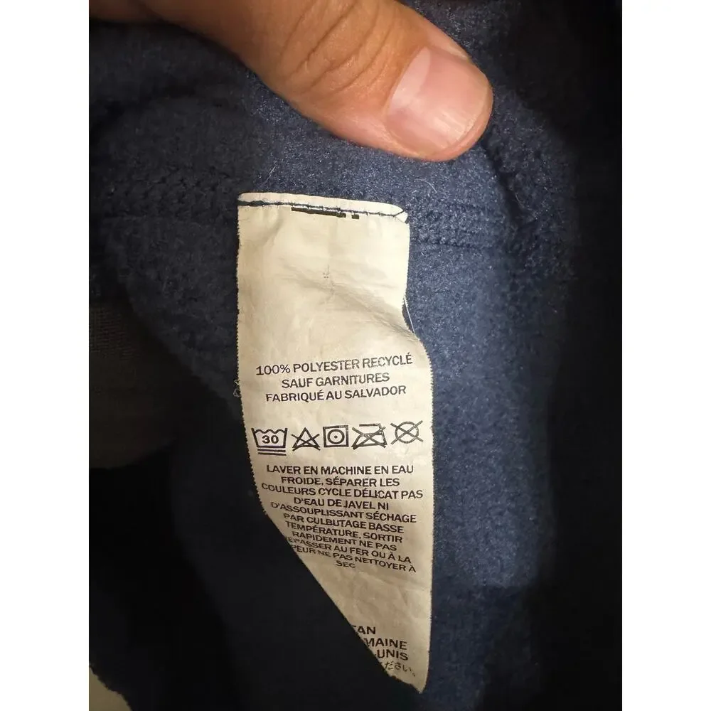 L.L. Bean Women’s M Reg Navy Full Zip Fleece Jacket Outdoor Hiking Polartec Sty